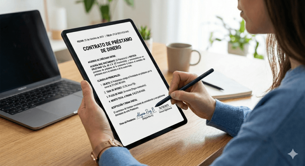 Contrato de préstamo de dinero