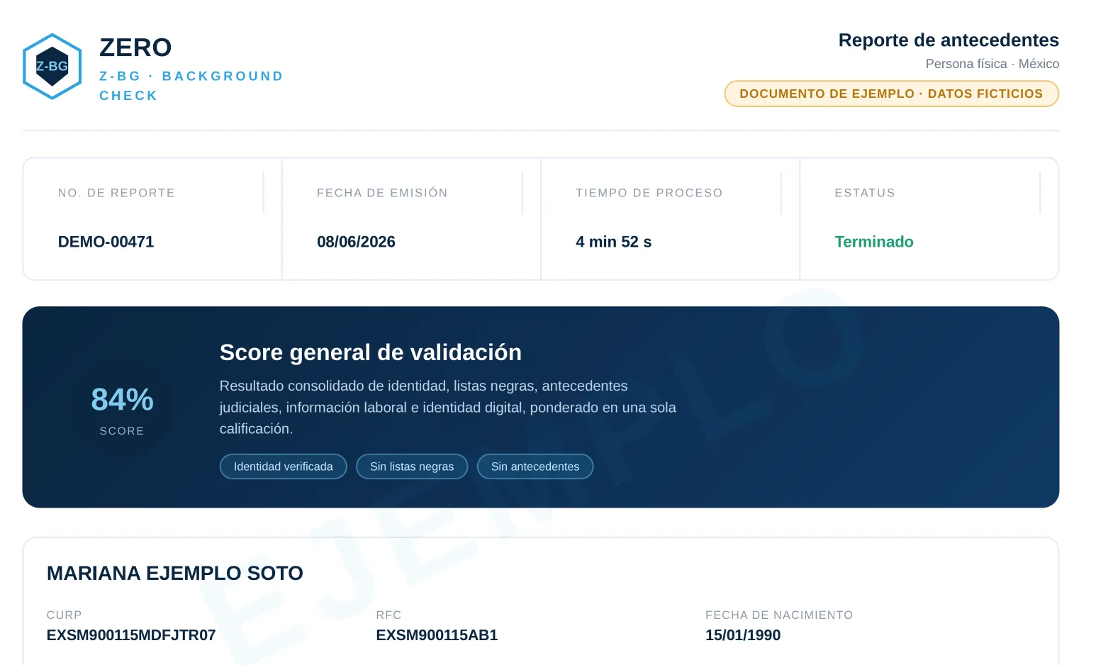 Z-BG · Background check