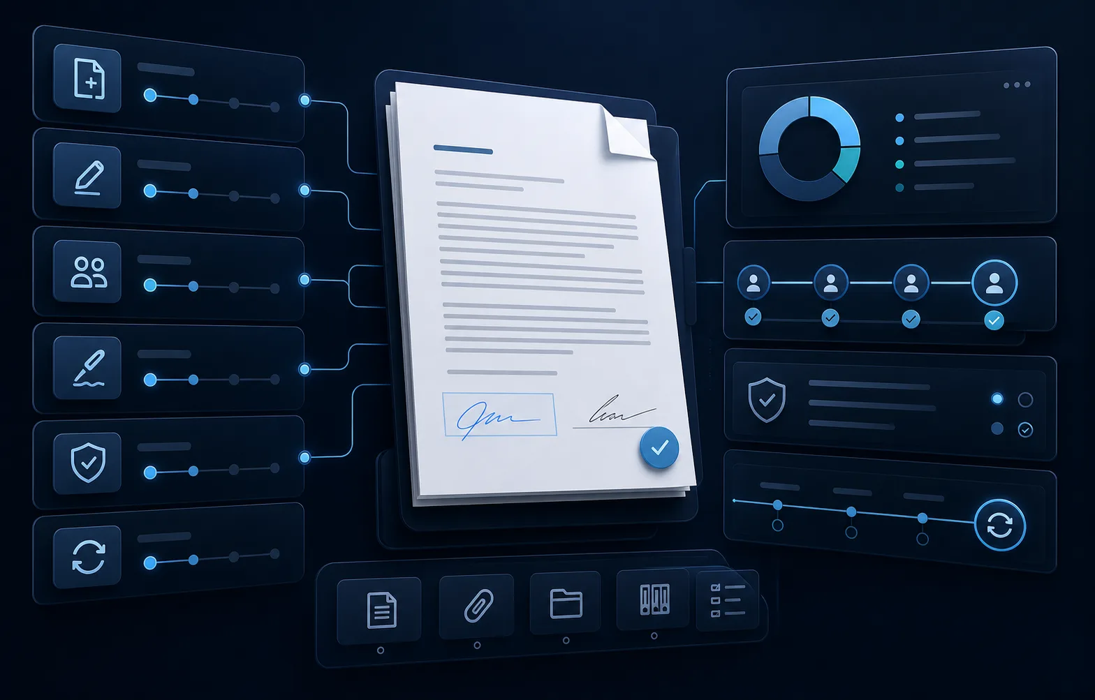 Visual del ciclo completo de contratos en ZERO CLM